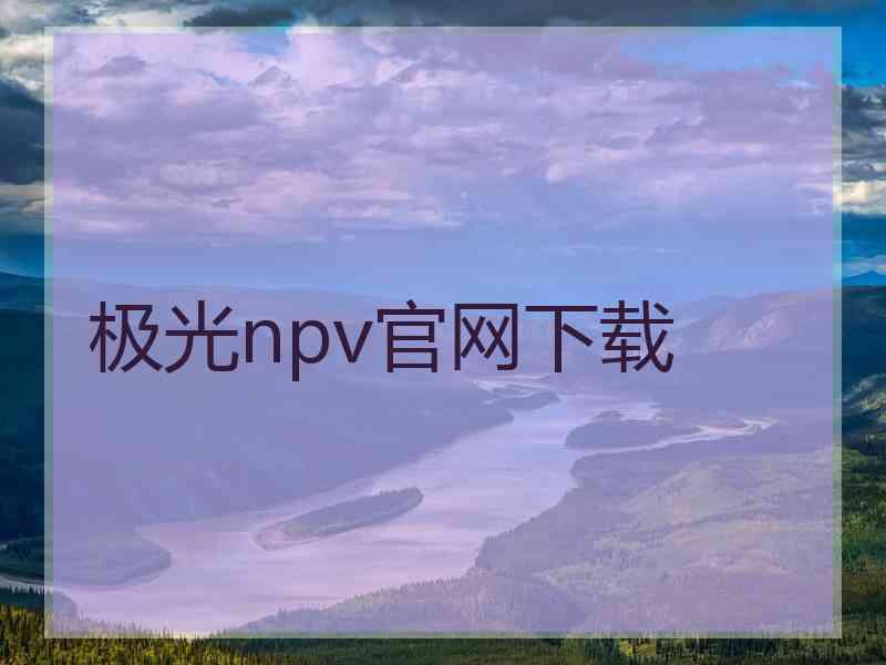 极光npv官网下载