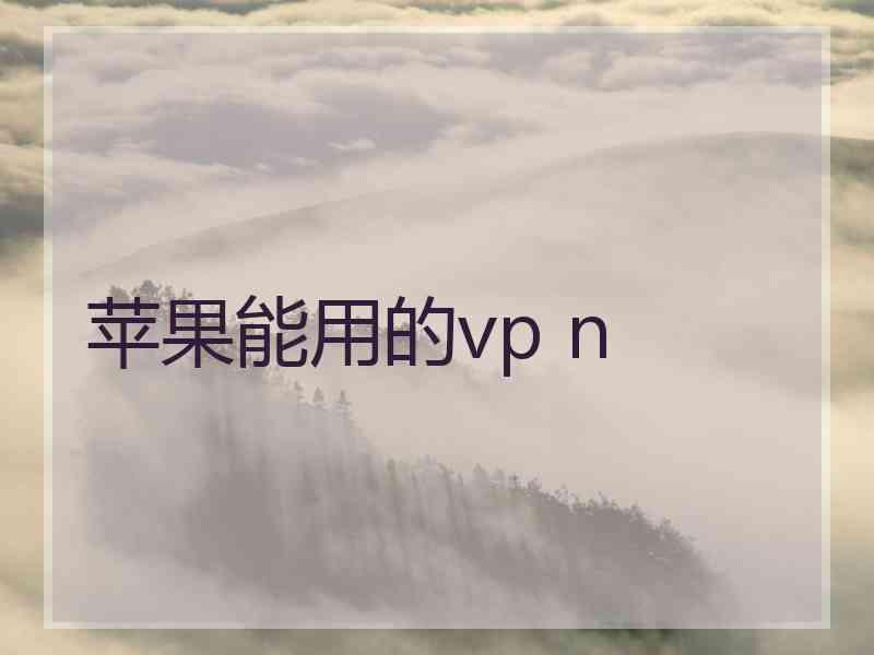 苹果能用的vp n