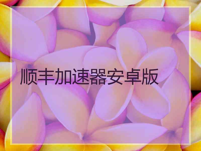 顺丰加速器安卓版