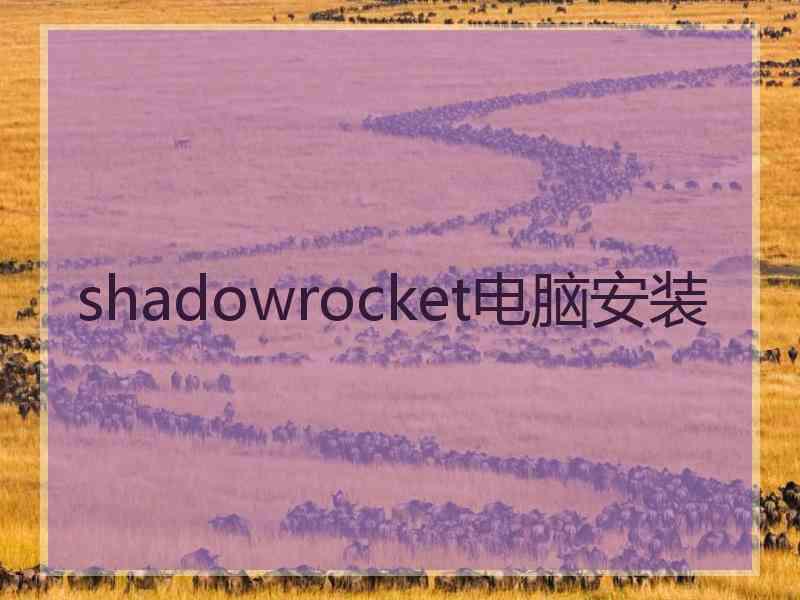 shadowrocket电脑安装