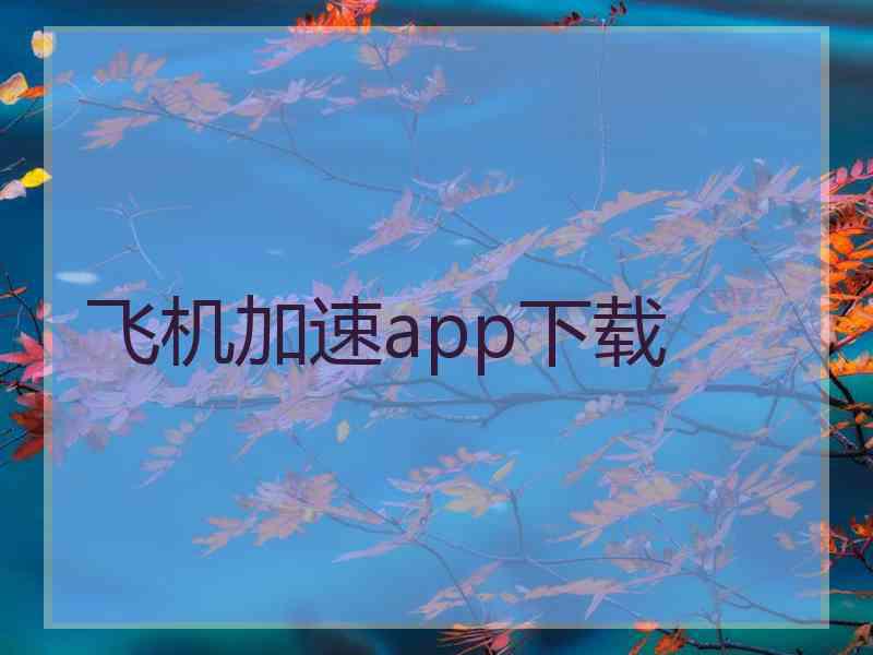 飞机加速app下载