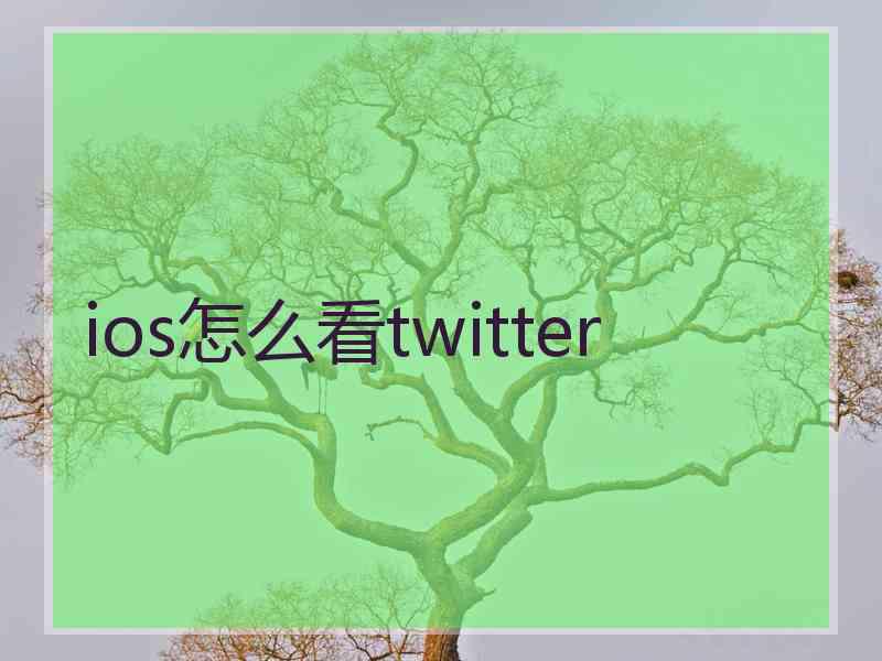 ios怎么看twitter