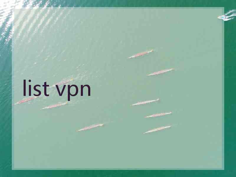 list vpn