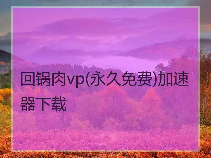 回锅肉vp(永久免费)加速器下载