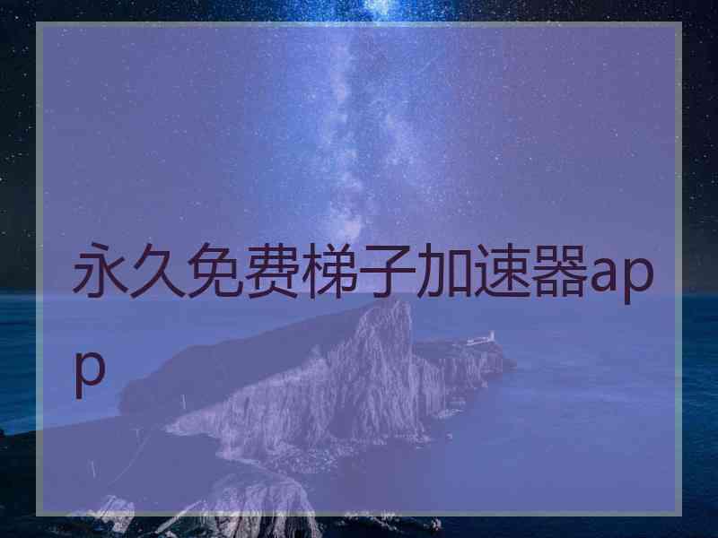 永久免费梯子加速器app