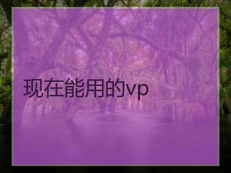 现在能用的vp