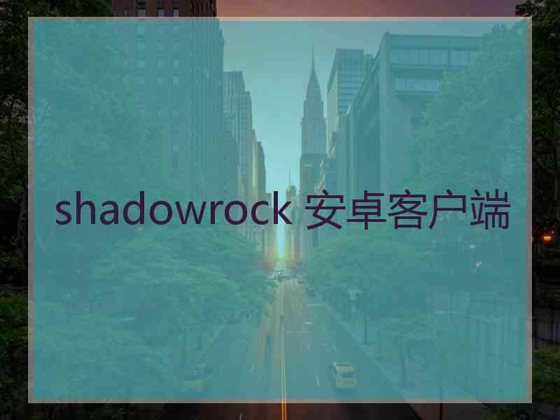 shadowrock 安卓客户端