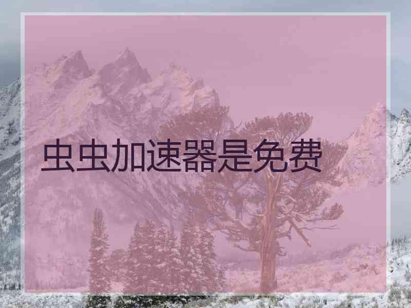 虫虫加速器是免费