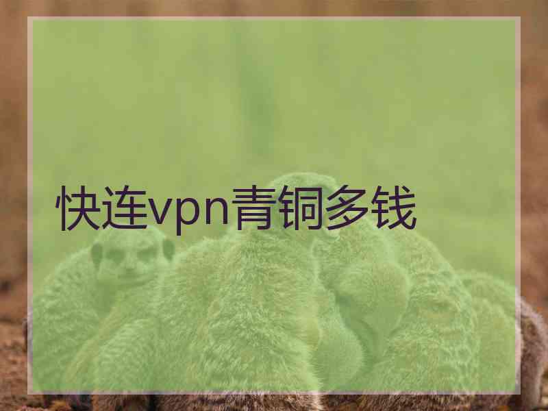 快连vpn青铜多钱