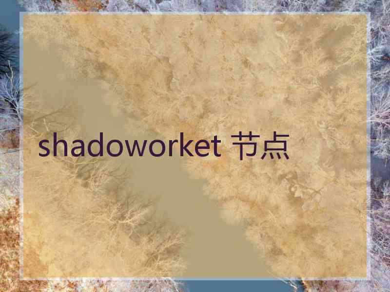 shadoworket 节点