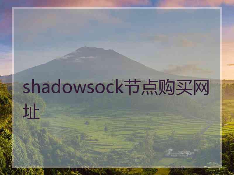 shadowsock节点购买网址