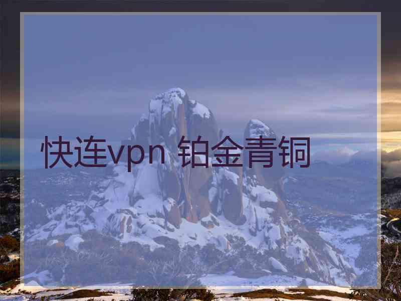 快连vpn 铂金青铜