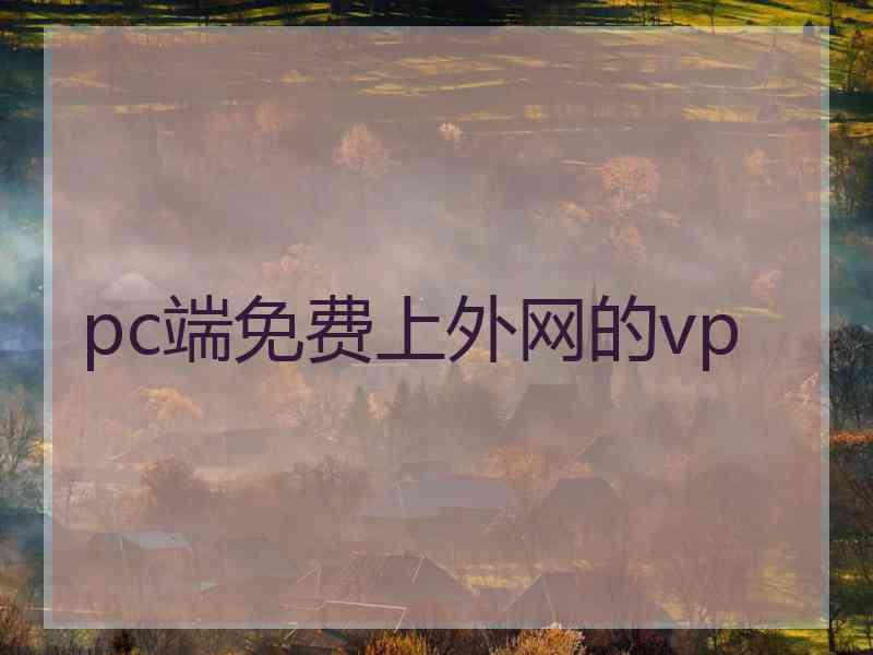 pc端免费上外网的vp