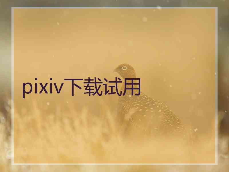 pixiv下载试用