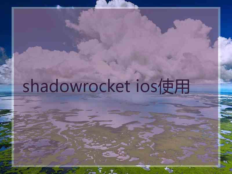 shadowrocket ios使用