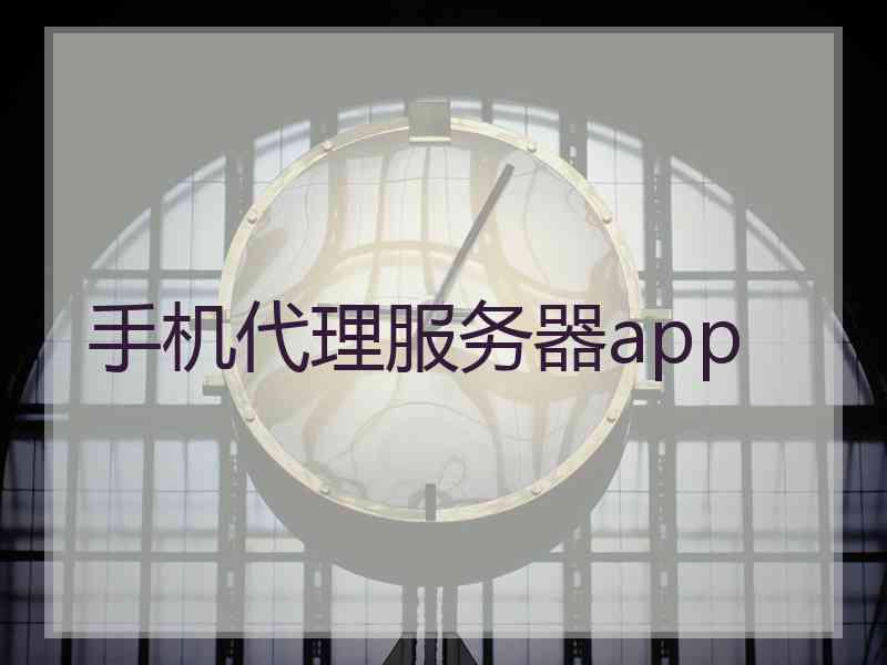 手机代理服务器app