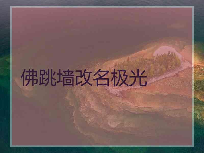 佛跳墙改名极光