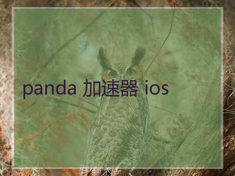 panda 加速器 ios