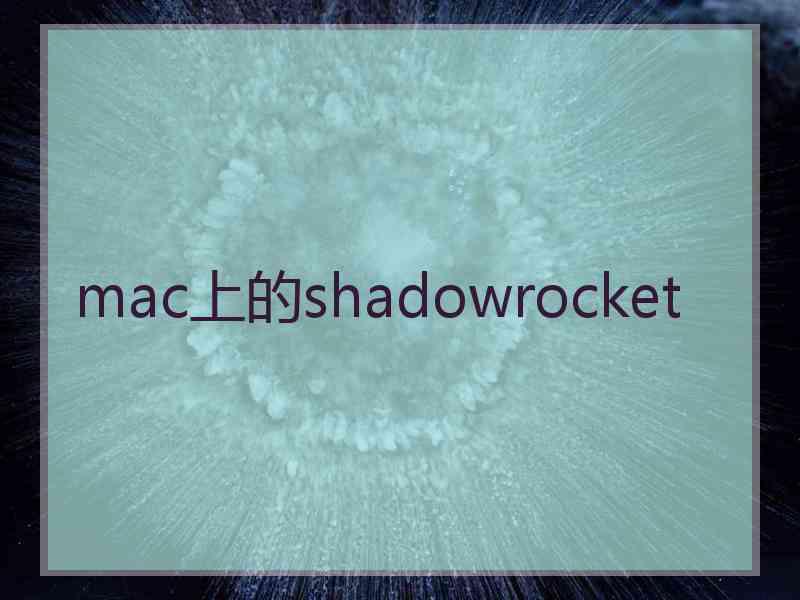 mac上的shadowrocket