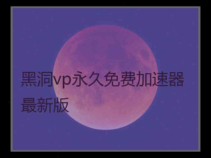 黑洞vp永久免费加速器最新版