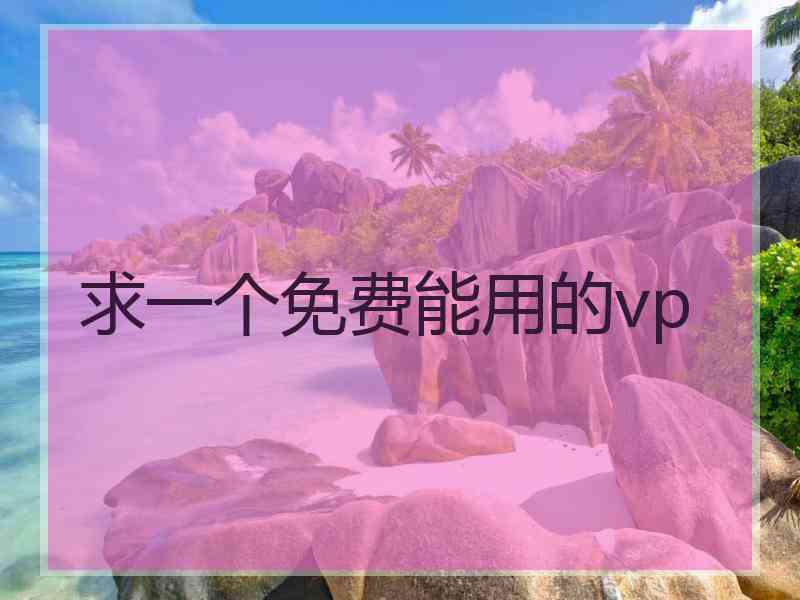 求一个免费能用的vp