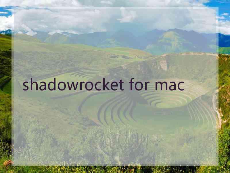 shadowrocket for mac