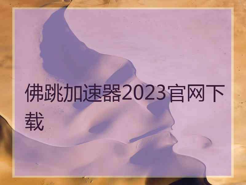 佛跳加速器2023官网下载