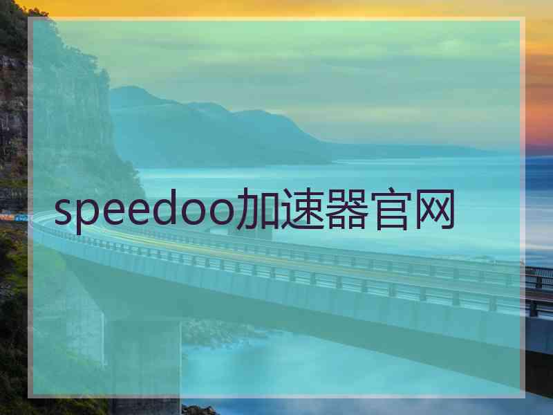 speedoo加速器官网