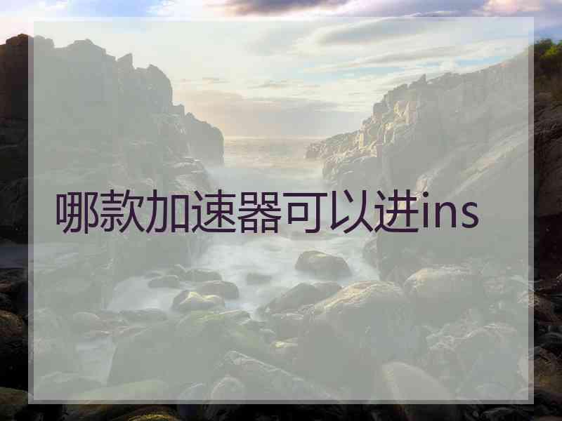 哪款加速器可以进ins