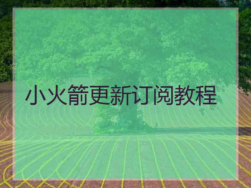 小火箭更新订阅教程