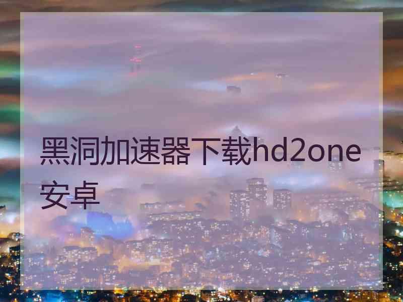 黑洞加速器下载hd2one安卓