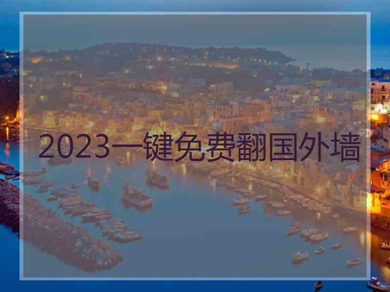 2023一键免费翻国外墙