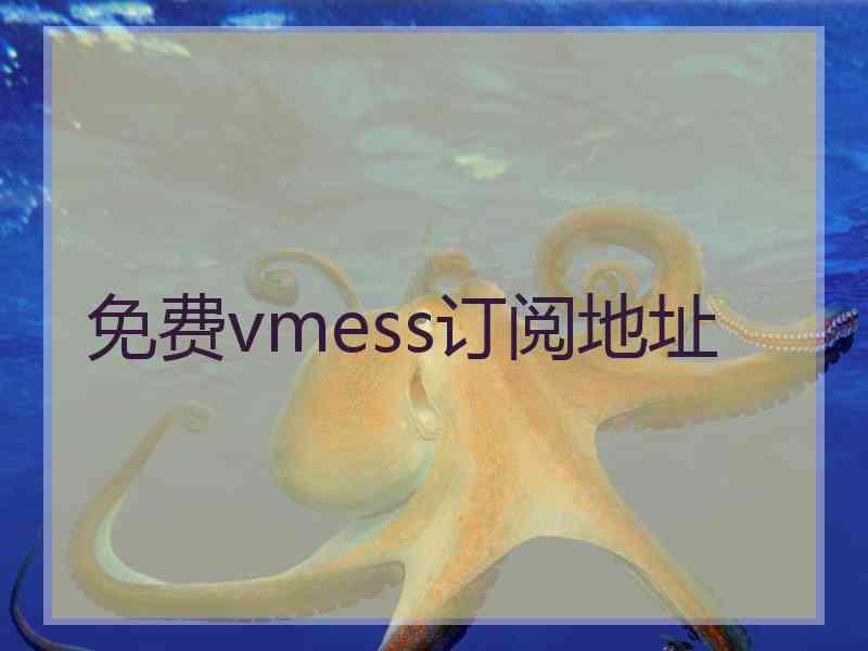 免费vmess订阅地址