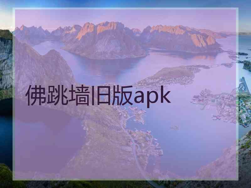 佛跳墙旧版apk