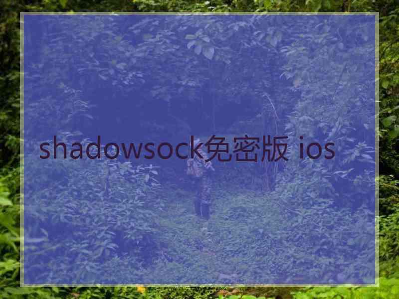 shadowsock免密版 ios